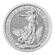 1/4oz The Royal Mint Britannia Fine Silver Coin - King Charles III Effigy 999