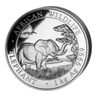 Somalia Elephant 1kg Silver Coin 2019 | margin scheme