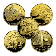 1977-1986 Canada 1/2 oz Gold Coin $100 (22k)