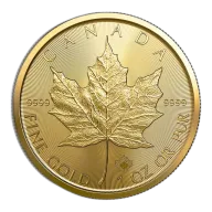 1 oz .9999 Gold Maple Leaf (Year Varies)