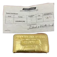 10 oz Gold Bar Engelhard Vintage Poured Bar (Assay)