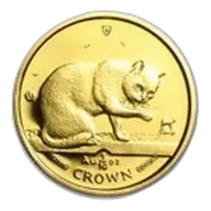 1999 Isle of Man 1/10 oz Gold British Blue Cat BU