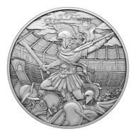 Silver Legendary Warrior Spartacus Round 1oz