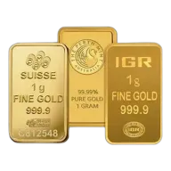 1 Gram Gold Bar (Random Brand, No Assay Card)