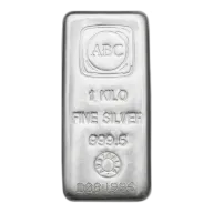 1 Kilo ABC Cast Bar Silver Bar