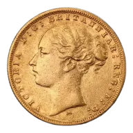 Queen Victoria "Young Head" British Gold Sovereign 1838-1887 (Random Date, Avg. Circ.)