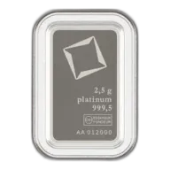 Valcambi Suisse 2.5 gram Platinum Bar (In Assay)