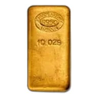 10 oz Gold Bar - Johnson Matthey-London (Poured, .995 Fine)