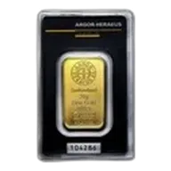20 gram Gold Bar - Argor-Heraeus KineBar Design (In Assay)
