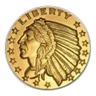 1 oz Gold Round - Incuse Indian