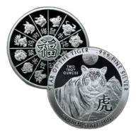 2 oz Year of the Tiger Silver Round