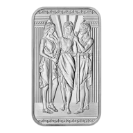 Pre-Owned The Royal Mint Three Graces 1oz Bullion Silver Bar