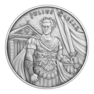 1 Troy oz Julius Caesar Design .999 Fine Silver Round