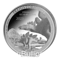 1 oz 99.99% Silver Congo Stegosaurus Coin 2023