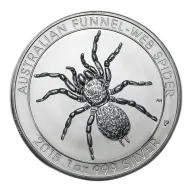 1 oz 99.9% Silver Funnel-Web Spider Coin 2015