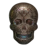 10 oz Monarch Silver Day of the Dead Heart Skull (New)