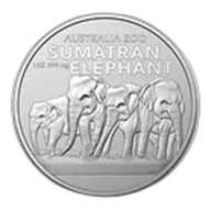 2022 Australia 1 oz Silver $1 Australian Zoo:Sumatran Elephant BU