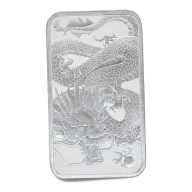 2022 Australia 1oz 9999 Silver Dragon Bar Queen Elizabeth II Perth Mint