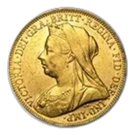 1893-1901-P Australia Gold Sovereign Victoria Veil Head AU