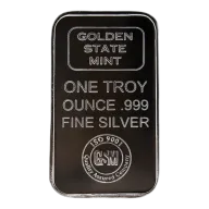 1 oz Golden State Mint Silver Bar