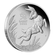 1 oz Perth Mint Rabbit 2023 Silver Coin 999.9