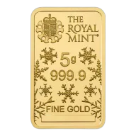 5gr Gold Bar Minted The Royal Mint Christmas 9999