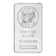 10 oz Sunshine Minting Silver Bar