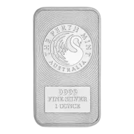 1 Oz Silver Bar - Perth Mint Kangaroo