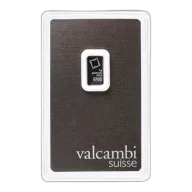 1 gram Platinum Bar - Valcambi (Carded)
