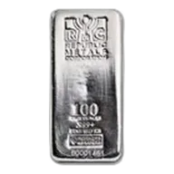 100 oz Republic Metals Corporation Silver Bar