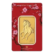 1oz Gold Bar - Perth Mint Lunar Horse
