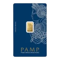 1 Gram Gold Bar - PAMP Fortuna (with Assay)