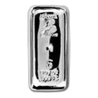 5 oz Cast-Poured Silver Bar - Bunker Bullion Bar