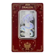 2024 PAMP Lunar Dragon 50g Silver Bar