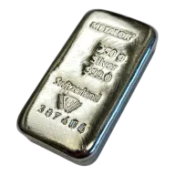 Metalor 250 Gram Cast Silver Bar
