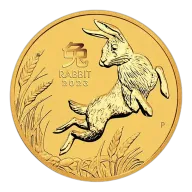 2023 Australia 2 oz Gold Lunar Rabbit BU (Series III)