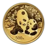 2024 China 30 gram Gold Panda BU (Unsealed)