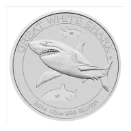2014 1/2oz Perth Mint Silver Australian Great White Shark