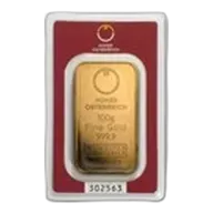 100 gram Gold Bar - Austrian Mint (In Assay)