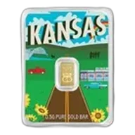 1/2 gram Gold Bar - Route 66 (Kansas TEP)