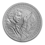 2024 Niue 1 oz Silver Icons of Inspiration: Beethoven BU