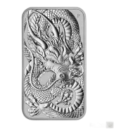 2021 1oz Rectangular Dragon Silver Coin Bar