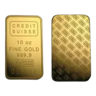 10 Oz Gold Bar - Credit Suisse