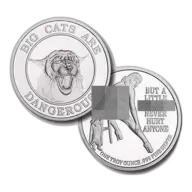 1 oz .999 Fine Silver Round - Big Cats Little Pussy - Adult Novelty