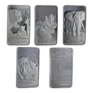 1oz Fine Silver Minted Bar - African Big 5