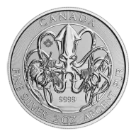 2020 2oz Canada Silver Kraken Round