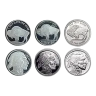 1 Oz Silver Round - Buffalo Design (Random Brand)