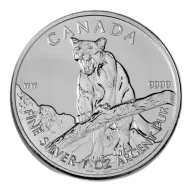 RCM 1oz Silver Wildlife Cougar - 2012