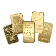 1 oz Gold Bar - Random Brand Secondary Market .9999