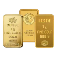 1 gram Gold Bar (Various Mint)